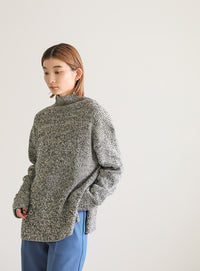 ボトルネックミックスニット【SALE】