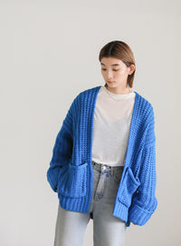 ローゲージ編みニットカーディガン【SALE】