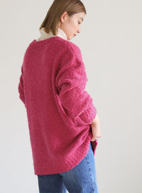 クルーネックブークレーニット【SALE】