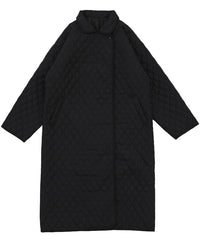 ステンカラーキルティングロングコート【SALE】