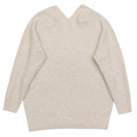 Vネックリブサイドスリットルーズニット【SALE】