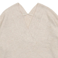 Vネックリブサイドスリットルーズニット【SALE】