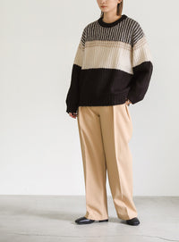 ブロックカラー配色ニット【SALE】