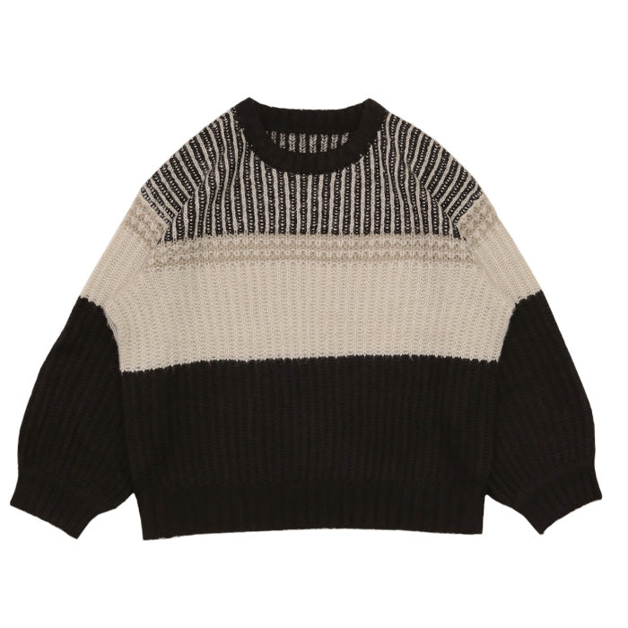 ブロックカラー配色ニット【SALE】