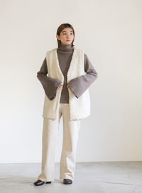 アルパカタッチフレアスリーブタートルニット【SALE】