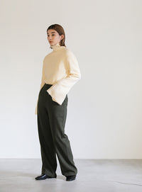 アルパカタッチフレアスリーブタートルニット【SALE】