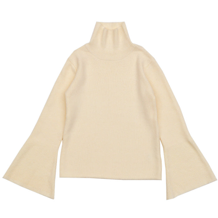 アルパカタッチフレアスリーブタートルニット【SALE】