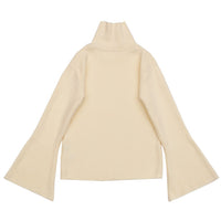 アルパカタッチフレアスリーブタートルニット【SALE】