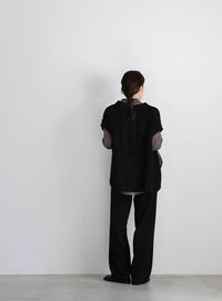 ループ編みニットベスト