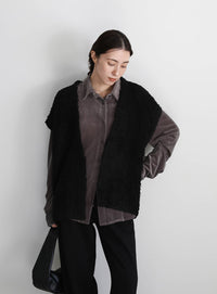 ループ編みニットベスト