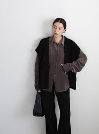 ループ編みニットベスト