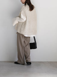 ループ編みニットベスト