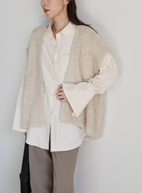 ループ編みニットベスト