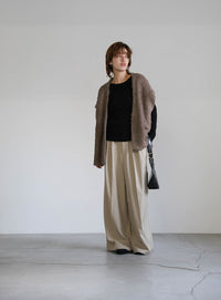 ループ編みニットベスト