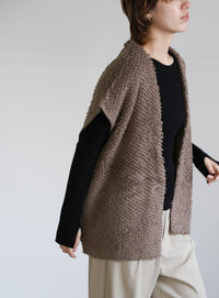 ループ編みニットベスト