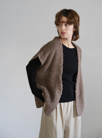 ループ編みニットベスト