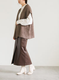 ループ編みニットベスト【SALE】