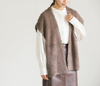 ループ編みニットベスト【SALE】