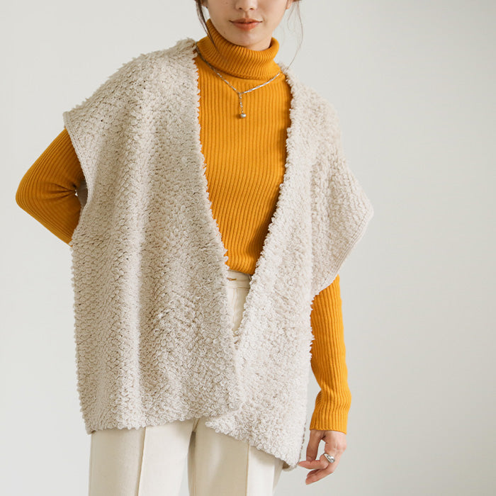 ループ編みニットベスト【SALE】