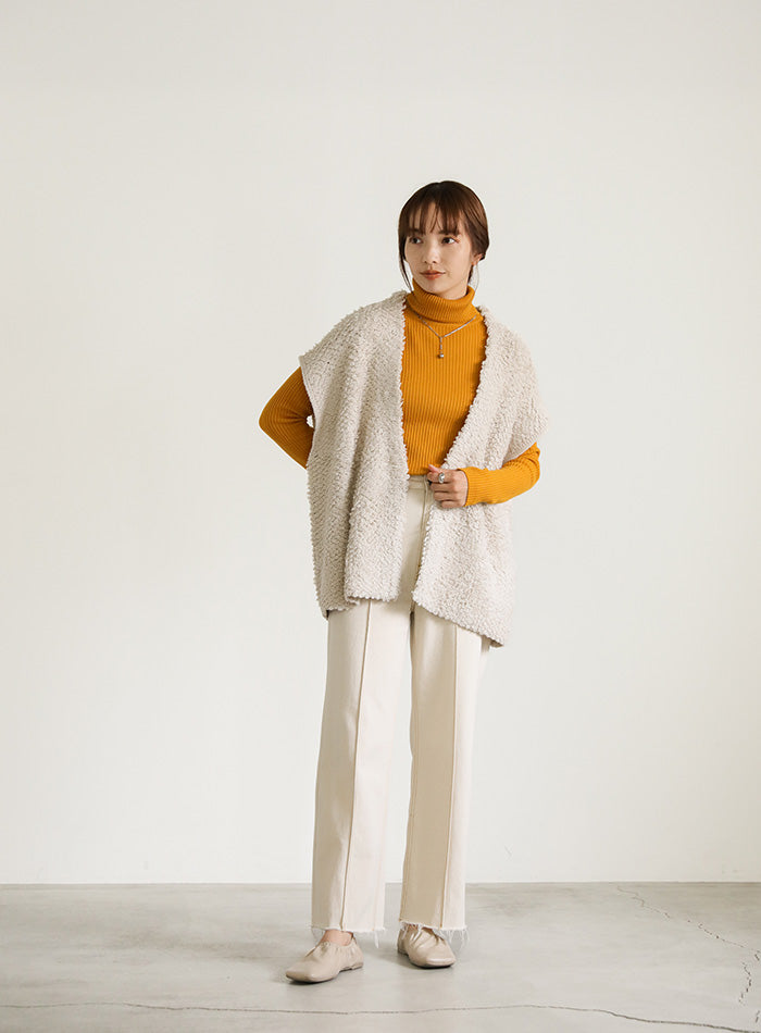 ループ編みニットベスト【SALE】