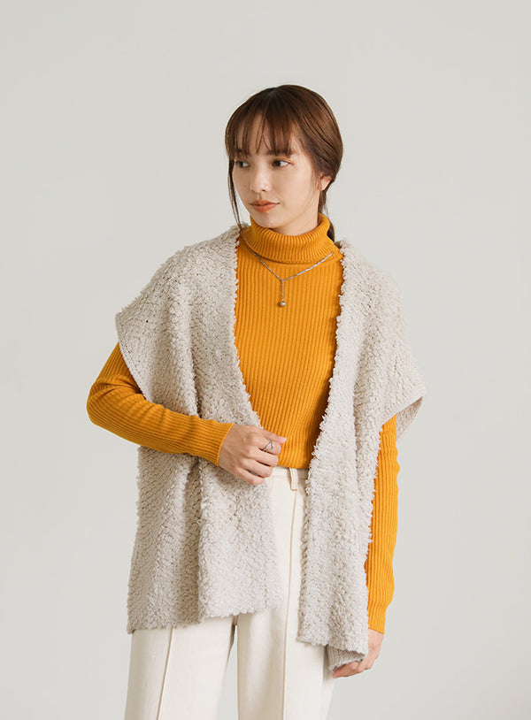ループ編みニットベスト【SALE】