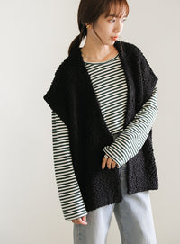 ループ編みニットベスト【SALE】
