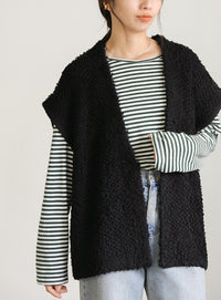 ループ編みニットベスト【SALE】