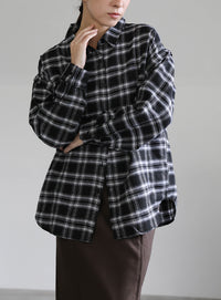 リムーバブルスリーブチェックシャツ