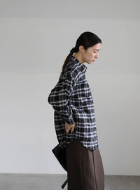 リムーバブルスリーブチェックシャツ