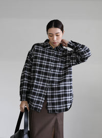 リムーバブルスリーブチェックシャツ