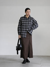 リムーバブルスリーブチェックシャツ