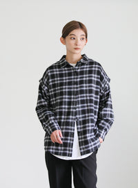 リムーバブルスリーブチェックシャツ