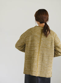 袖ラインクルーネックニット【SALE】