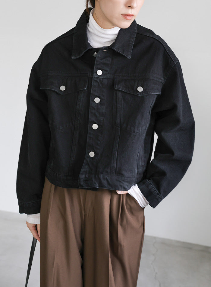 ジャケット・アウター BIG SILHOUETTE COLOR DENIM JACKET retock's】ビッグシルエット ヴィンテージライクオーバーダイ