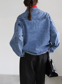 【サイズ展開あり】ビッグシルエットデニムジャケット