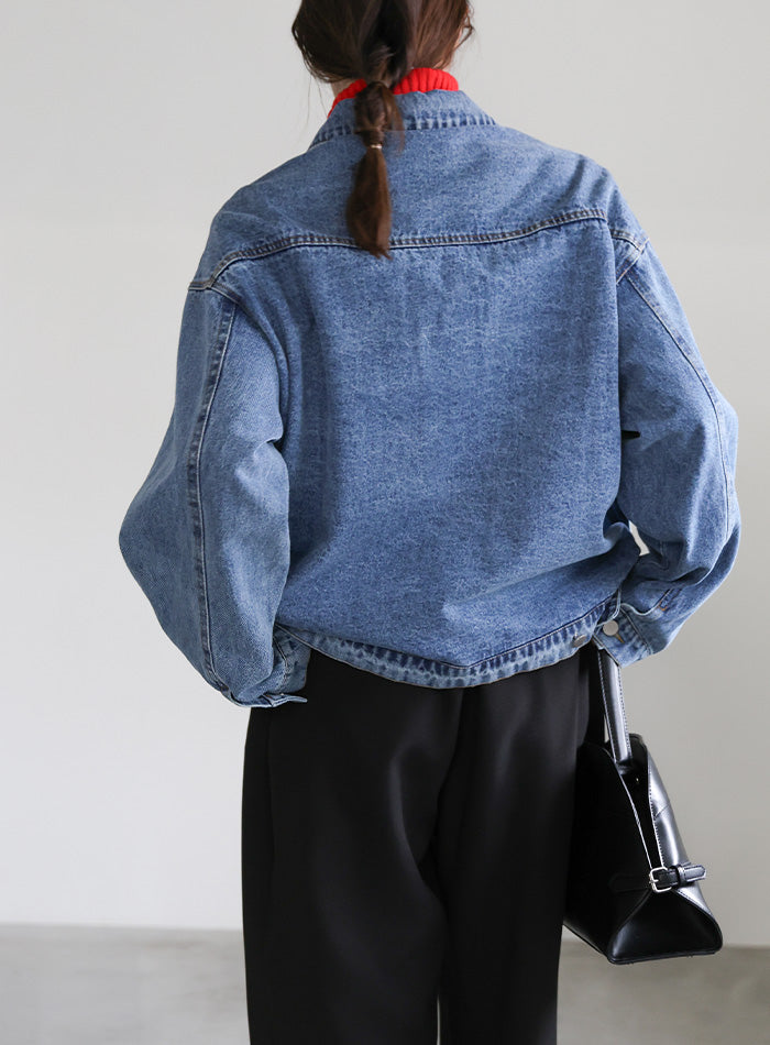 【サイズ展開あり】ビッグシルエットデニムジャケット