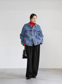 【サイズ展開あり】ビッグシルエットデニムジャケット