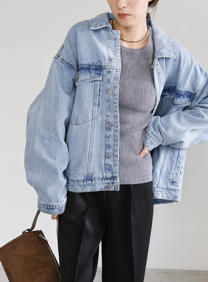 【サイズ展開あり】ビッグシルエットデニムジャケット