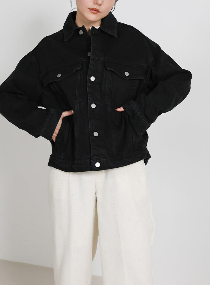 be with M] misayo デニムジャケット ブラック 新品 ニコアンド [be