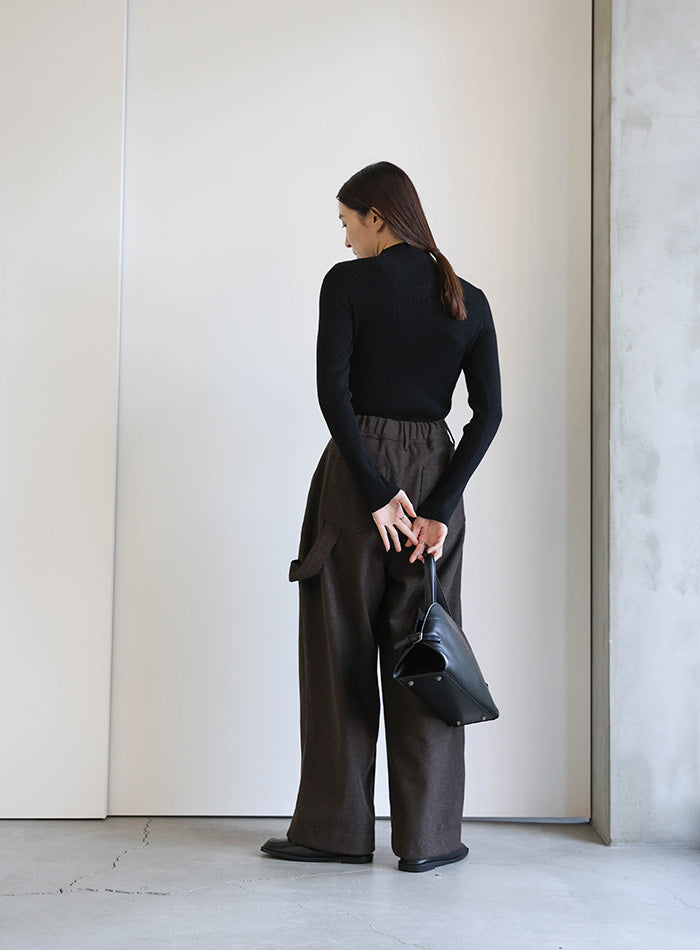 プチハイネックリブニット