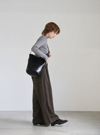 プチハイネックリブニット