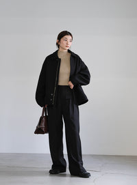 プチハイネックリブニット