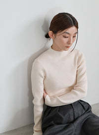 プチハイネックリブニット