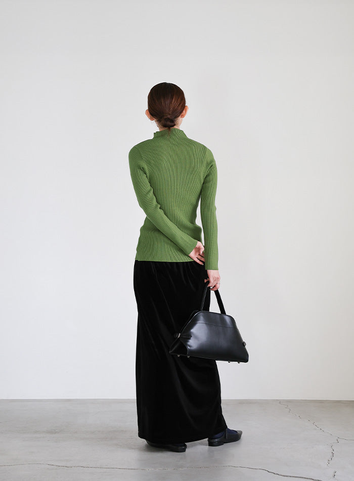 プチハイネックリブニット