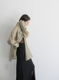 アルパカタッチスリットニットスカート