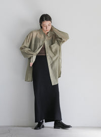 アルパカタッチスリットニットスカート