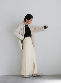 アルパカタッチスリットニットスカート