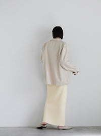 アルパカタッチスリットニットスカート