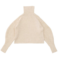 ボリュームスリーブタートル起毛ニット