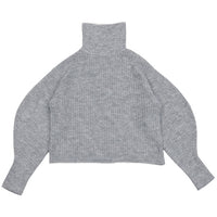 ボリュームスリーブタートル起毛ニット